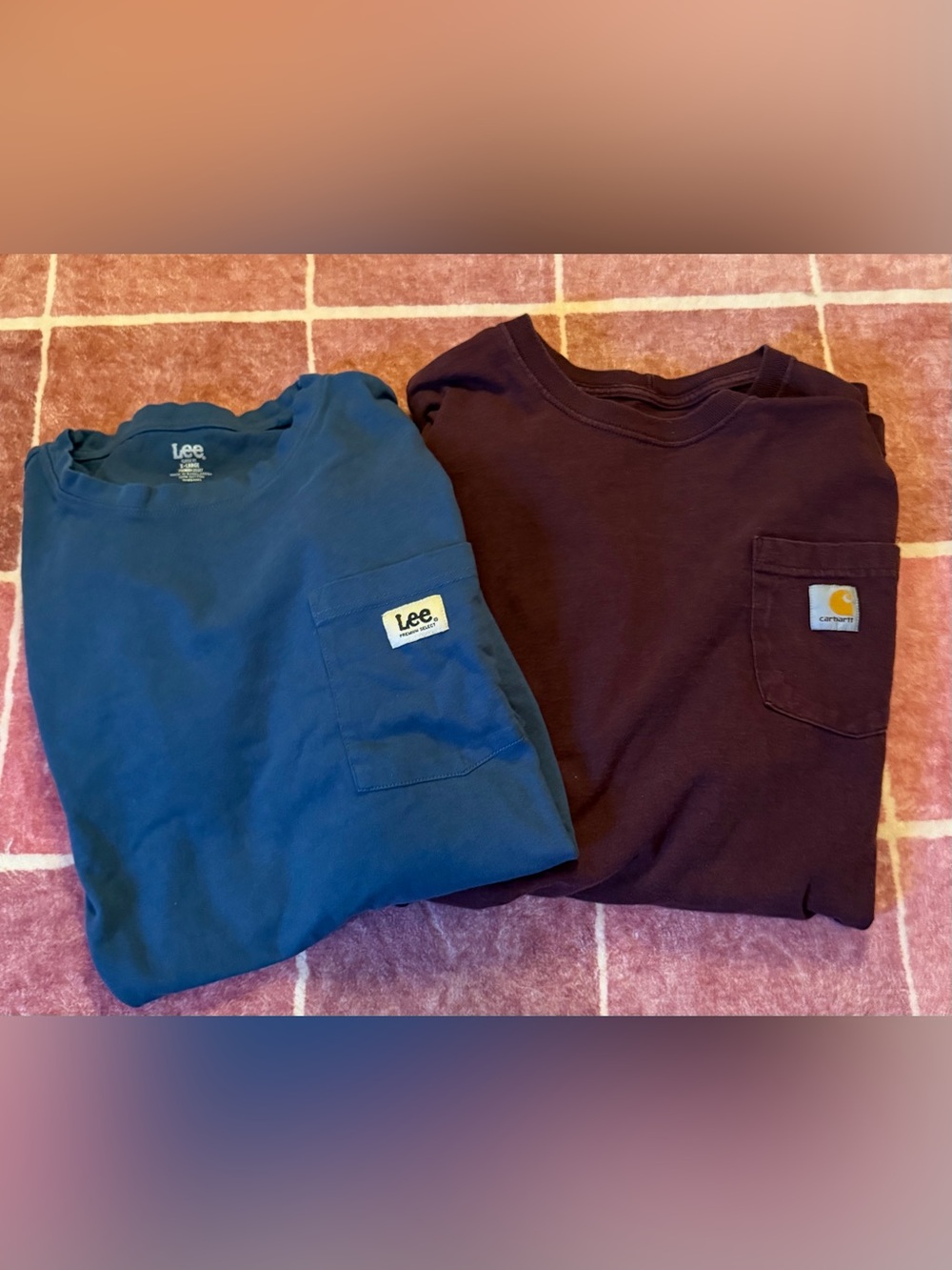 Bundle Carhartt and Lee Long-Sleeve Pocket Tees